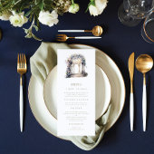 Hochzeitsblumenbogen Menükarte