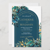 Hochzeitsblumeneinladung Boho Glam Einladung (Vorderseite)