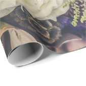 Hochzeitsblumengeschenkpapier Geschenkpapier (Rolleneckpunkt)