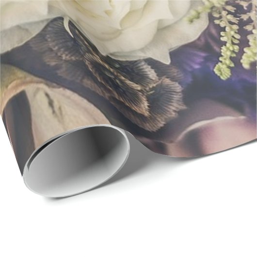 Hochzeitsblumengeschenkpapier Geschenkpapier (Rolleneckpunkt)