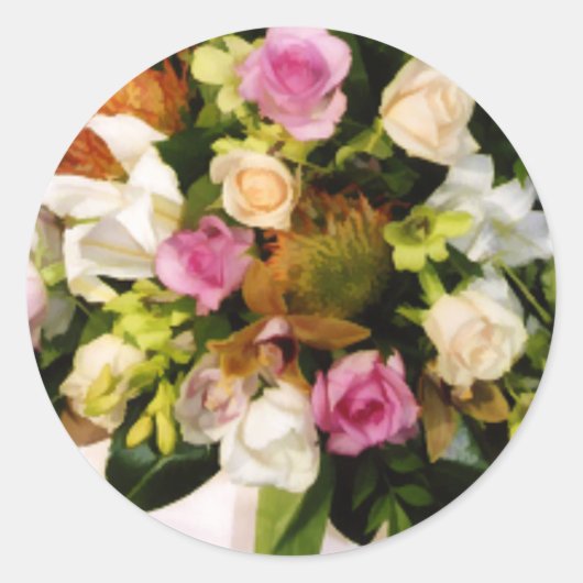 Hochzeitsblumenkleber für den Umschlag Aufkleber (Vorderseite)