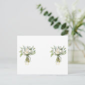 Hochzeitsblumenstrauß Postkarte (Stehend Vorderseite)