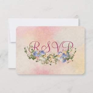 Hochzeitsblumenstrauß RSVP Einladung