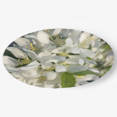 Hochzeitsblüten 9" Papier Teller (Schrägansicht)