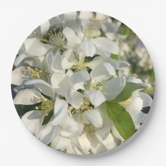 Hochzeitsblüten 9" Papier Teller (Vorderseite)