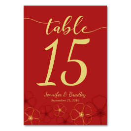 Hochzeitsblüten in chinesischen Kirschblüten Tischnummer