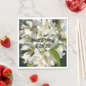 Hochzeitsblüten Personalisiertes Mittagessen Napki Serviette (Beispiel)