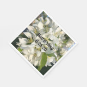 Hochzeitsblüten Personalisiertes Mittagessen Napki Serviette (Ecke)