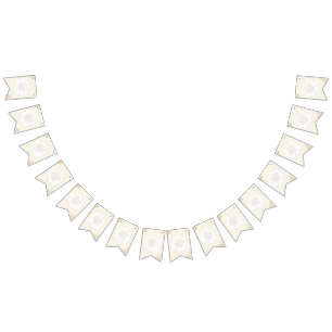 Hochzeitsblüten von weißen Zwiebeln Wimpelkette