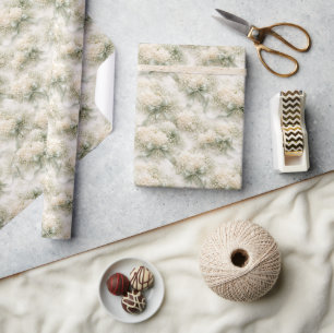 Hochzeitsbögen, Bänder und Hortensienblüten Geschenkpapier