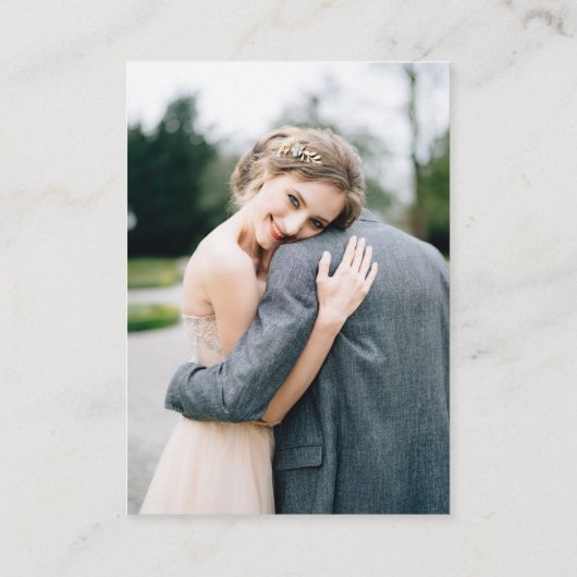 Hochzeitsbogen-Foto-UAwg mit QR-Code Begleitkarte (Rückseite)