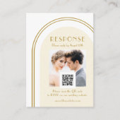 Hochzeitsbogen-Foto-UAwg mit QR-Code Begleitkarte (Vorderseite)