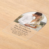 Hochzeitsbogen mit elegantem Drehbuch Boho arch Fo Acryleinladungen (Ablage )