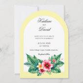 Hochzeitsbogen mit Portrait Einladung (Vorderseite)