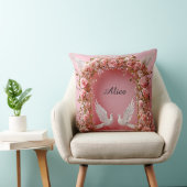 Hochzeitsbogen rosa Rosen weiße Tauben Liebe 🌸 Kissen (Stuhl )