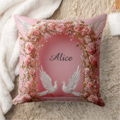 Hochzeitsbogen rosa Rosen weiße Tauben Liebe 🌸 Kissen (Decke)