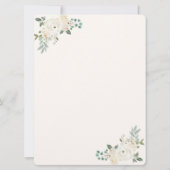 Hochzeitsbogen und Rose - Creme Gold Save the Date (Rückseite)