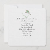 Hochzeitsbonbon Herz und Rosenbukett Einladung (Rückseite)