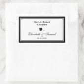 Hochzeitsbonbons mit doppelter Grenze Rechteckiger Aufkleber (Tasche)