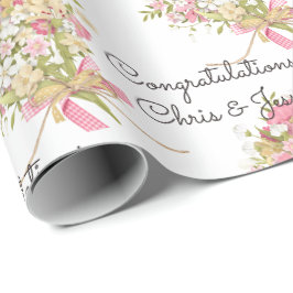 HochzeitsBouquet von Blume Namen hinzufügen Geschenkpapier