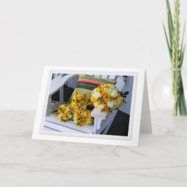 HochzeitsBouquets auf der Adirondack-Sitzgartenkar Karte