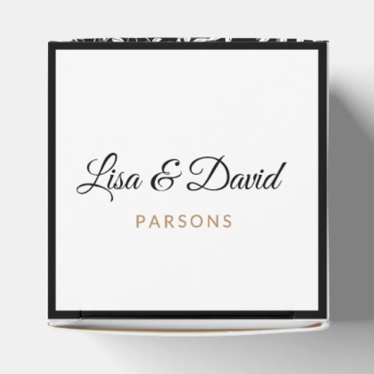 Hochzeitsbox mit Schwarz und Weiß Geschenkschachtel (Oben)