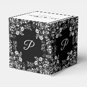 Hochzeitsbox mit Schwarz und Weiß Geschenkschachtel (Rückseite)