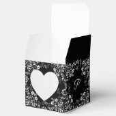 Hochzeitsbox mit Schwarz und Weiß Geschenkschachtel (Geöffnet)