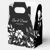 Hochzeitsbox mit Schwarz und Weiß Geschenkschachtel (Geöffnet)