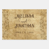 Hochzeitsbräu aus dem 19. Jahrhundert Einmal in de Geschenkpapier Set (Vorderseite)