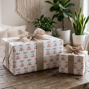 Hochzeitsbrauch Minimalistische Verlobungsfeier fü Geschenkpapier