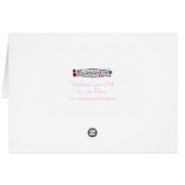 Hochzeitsbraun Rosa horizontale schwarze Pastellfa (Rückseite Horizontal)