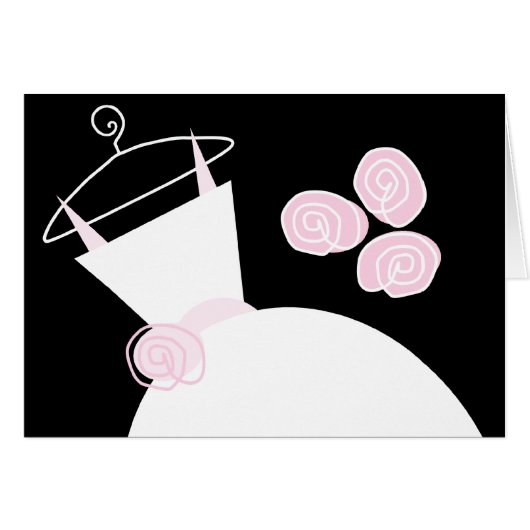 Hochzeitsbraun Rosa Text horizontal schwarz Pastel (Vorderseite (Horizontal))