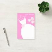 Hochzeitsbraun-Rosa-Textnachrichten Post-it Klebezettel (Büro)