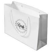 Hochzeitsbraut Geschenktasche Große Geschenktüte (Rückseite Schrägansicht)