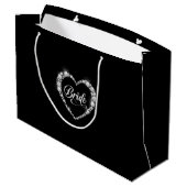 Hochzeitsbraut Geschenktasche Große Geschenktüte (Rückseite Schrägansicht)