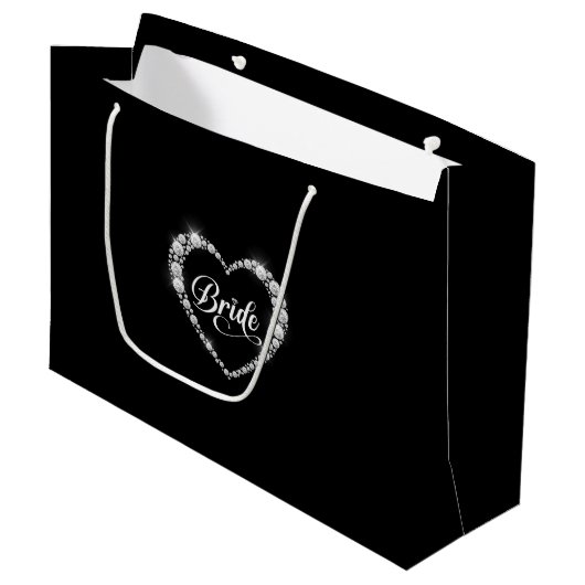 Hochzeitsbraut Geschenktasche Große Geschenktüte (Vorderseite Schrägansicht)