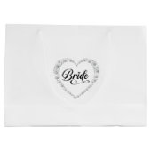 Hochzeitsbraut-Geschenktasche Große Geschenktüte (Rückseite)