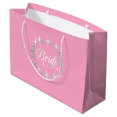Hochzeitsbraut Geschenktasche Große Geschenktüte (Rückseite Schrägansicht)