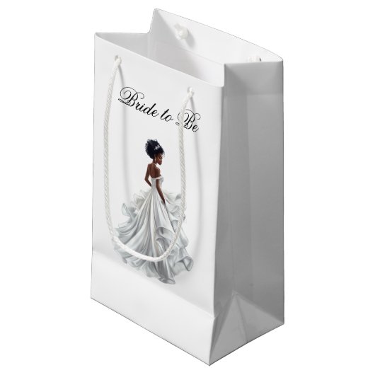 Hochzeitsbraut-Geschenktasche Kleine Geschenktüte (Vorderseite Schrägansicht)