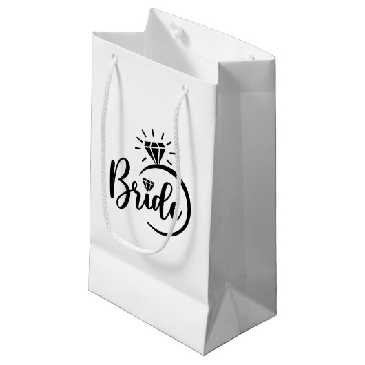 Hochzeitsbraut Geschenktasche Kleine Geschenktüte (Vorderseite Schrägansicht)