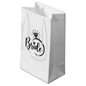 Hochzeitsbraut Geschenktasche Kleine Geschenktüte (Rückseite Schrägansicht)