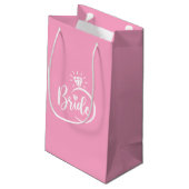 Hochzeitsbraut-Geschenktasche Kleine Geschenktüte (Rückseite Schrägansicht)
