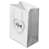 Hochzeitsbraut-Geschenktasche Mittlere Geschenktüte (Rückseite Schrägansicht)