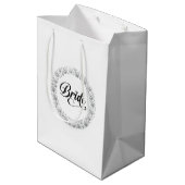 Hochzeitsbraut-Geschenktasche Mittlere Geschenktüte (Rückseite Schrägansicht)