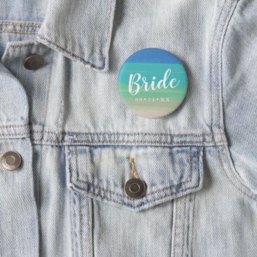 Hochzeitsbride für Sand und Ozean Button (Beispiel)
