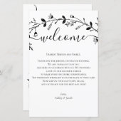 Hochzeitsbrief der Vine Scroll - Tour (Vorne/Hinten)