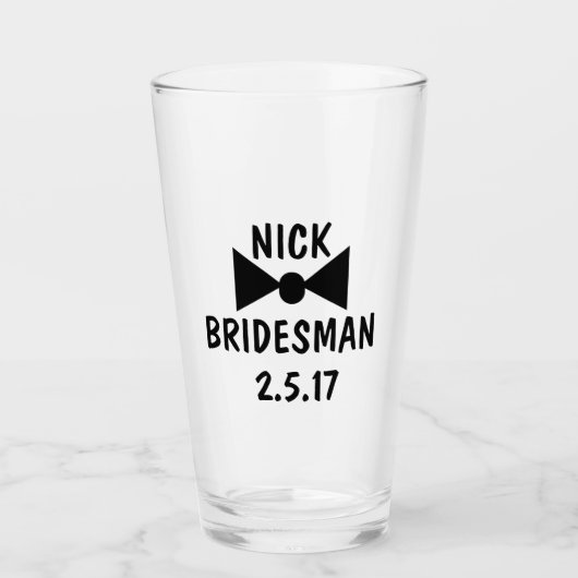 Hochzeitsbriefe Geschenke, Bridesmen Glas (Vorderseite)