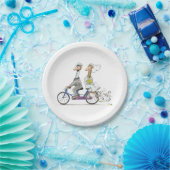 Hochzeitsbriefe und Bräutiggiraffen - personalisie Pappteller (Party)