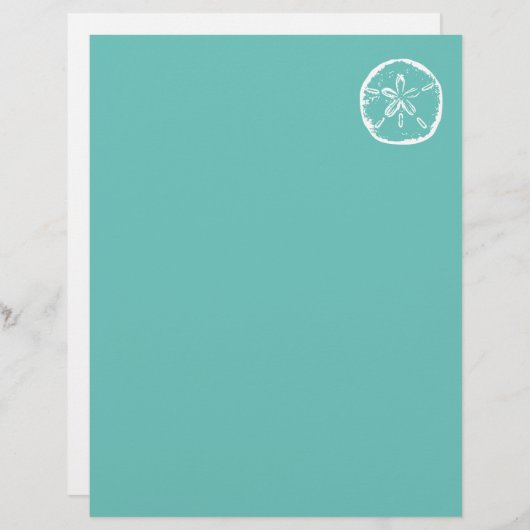 Hochzeitsbriefpapier für Sandstrand (Vorne/Hinten)